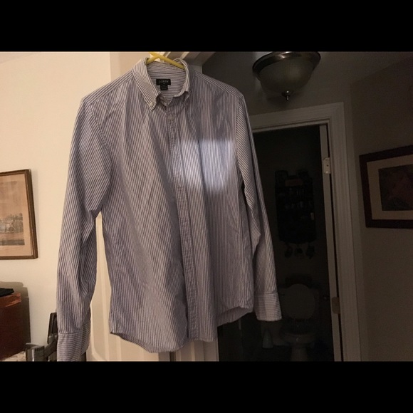 J. Crew woman’s button down striped shirt. M. - Picture 2 of 2